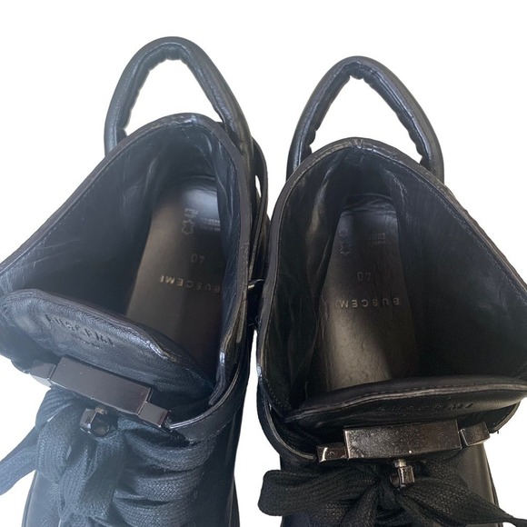 BUSCEMI Men's Sneaker Leather in Black SZ 7 - Picture 8 of 10